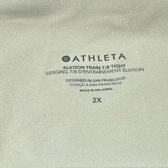 Athleta ELATION TRAIN 7/8 TIGHT Mint Green Size 2X High Rise Leggings - Picture 5 of 7